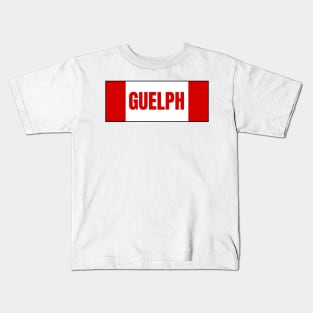 Guelph City in Canadian Flag Colors Kids T-Shirt